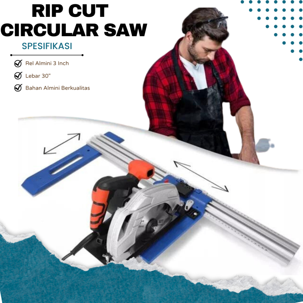 Circular Saw Guide Rip Cut BESTTOOLS spt KREG System Tracksaw Track Saw Mesin Serkel 7 Inch Dudukan 
