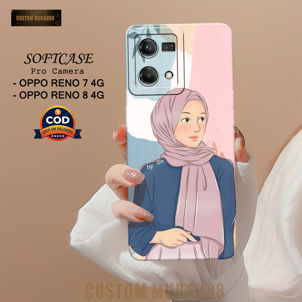 Case Oppo Reno 4 Terbaru - Fashion Case HIJAB - Casing Hp Oppo Reno 4 - Softcase Pro Camera Oppo Ren