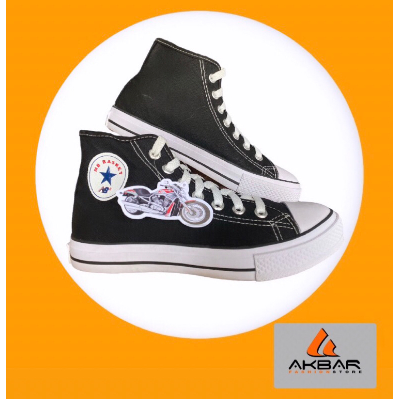 Sepatu Master Basket (MB) Tinggi Hitam Putih
