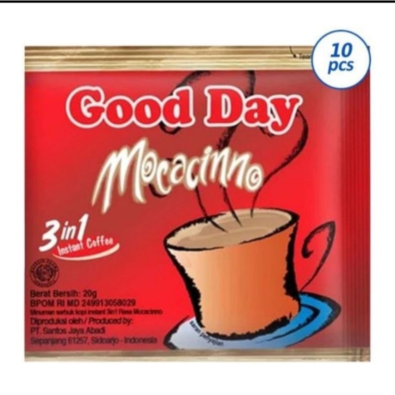 

good day mocacinono renceng 10 x 20 gr