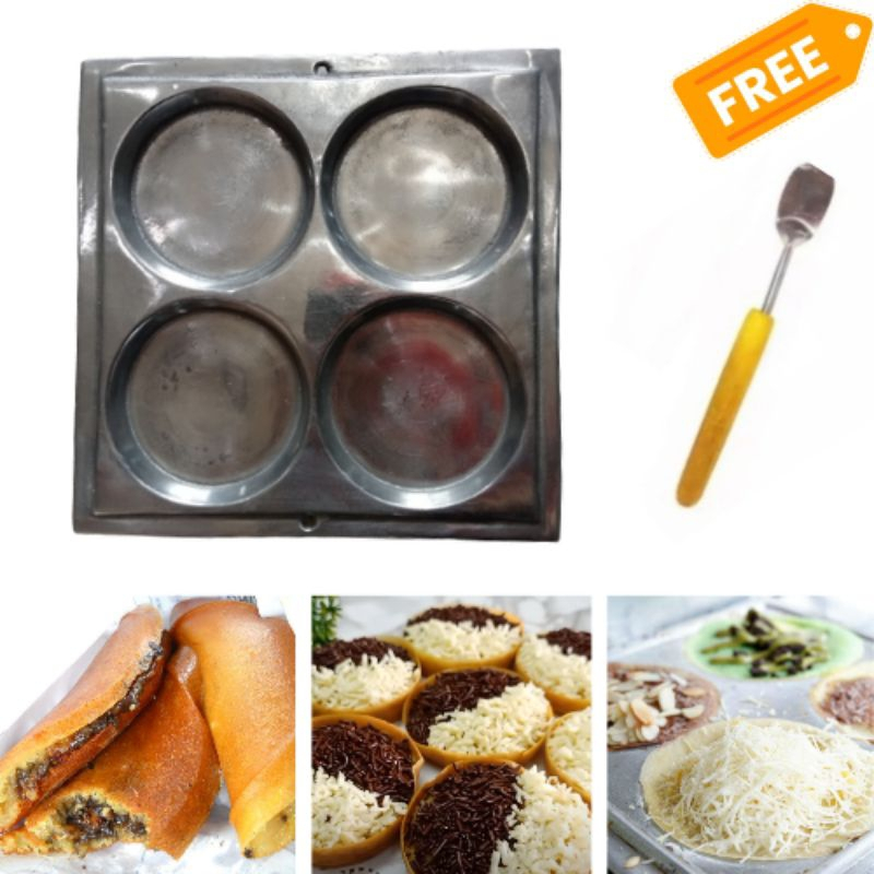 Cetakan Martabak Mini Martabak Lipat Serabi Pancake Cetakan 4 Lubang