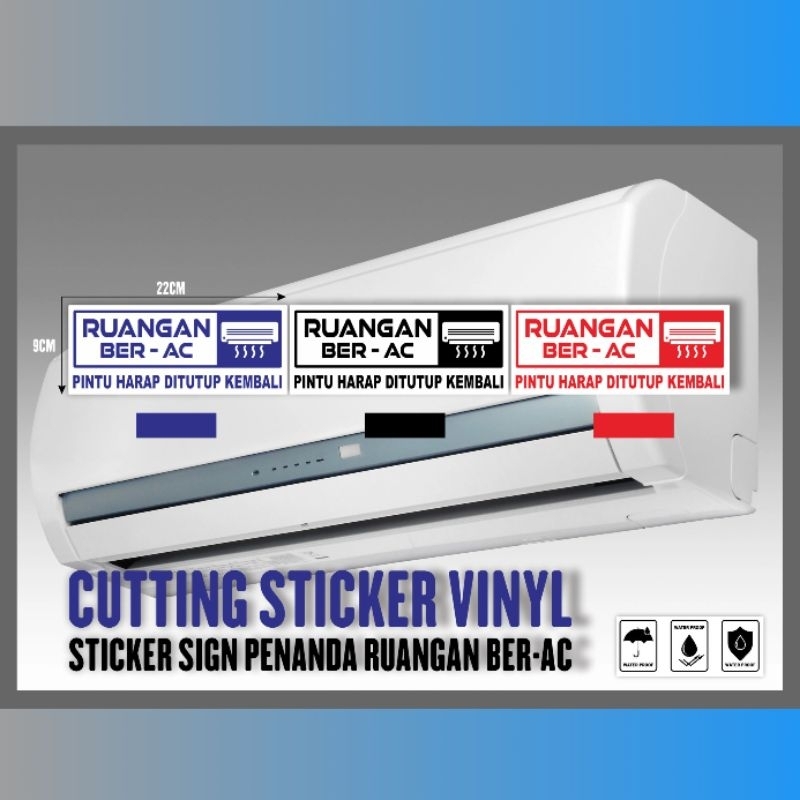 

Sticker Stiker Printing Ruangan AC Pintu Harap ditutup kembali