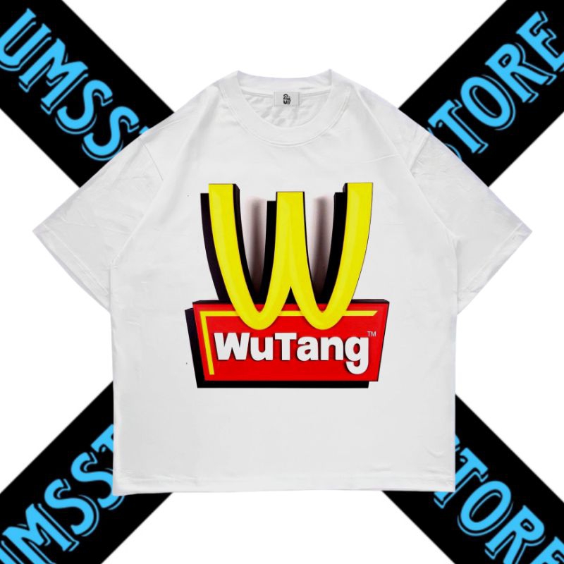 UMSSTORE | KAOS BAJU WUTANG | T-SHIRT PUTIH OVERSIZE VINTAGE | RAP TEE | BAND METAL MUSIK ROCK | PRI