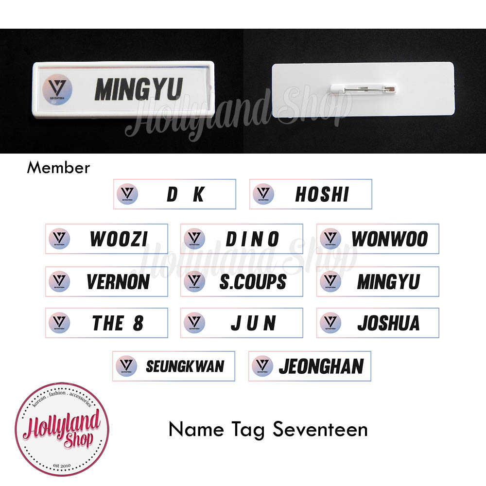 

Name Tag Papan Nama Dada Seventeen (2pcs) Unofficial