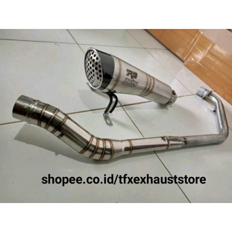 KNALPOT RACING R9 H2 MOTOR VIXION CB R15 CBR SUPRA GTR R15 SCORPIO MEGAPRO DLL