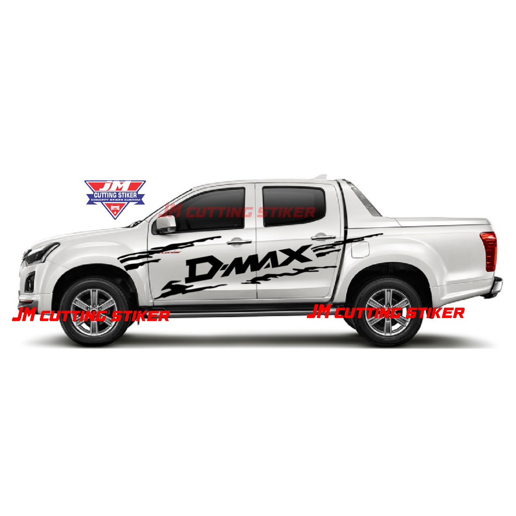 Stiker sticker body mobil dmax cutting stiker striping isuzu dmax stiker body 4x4