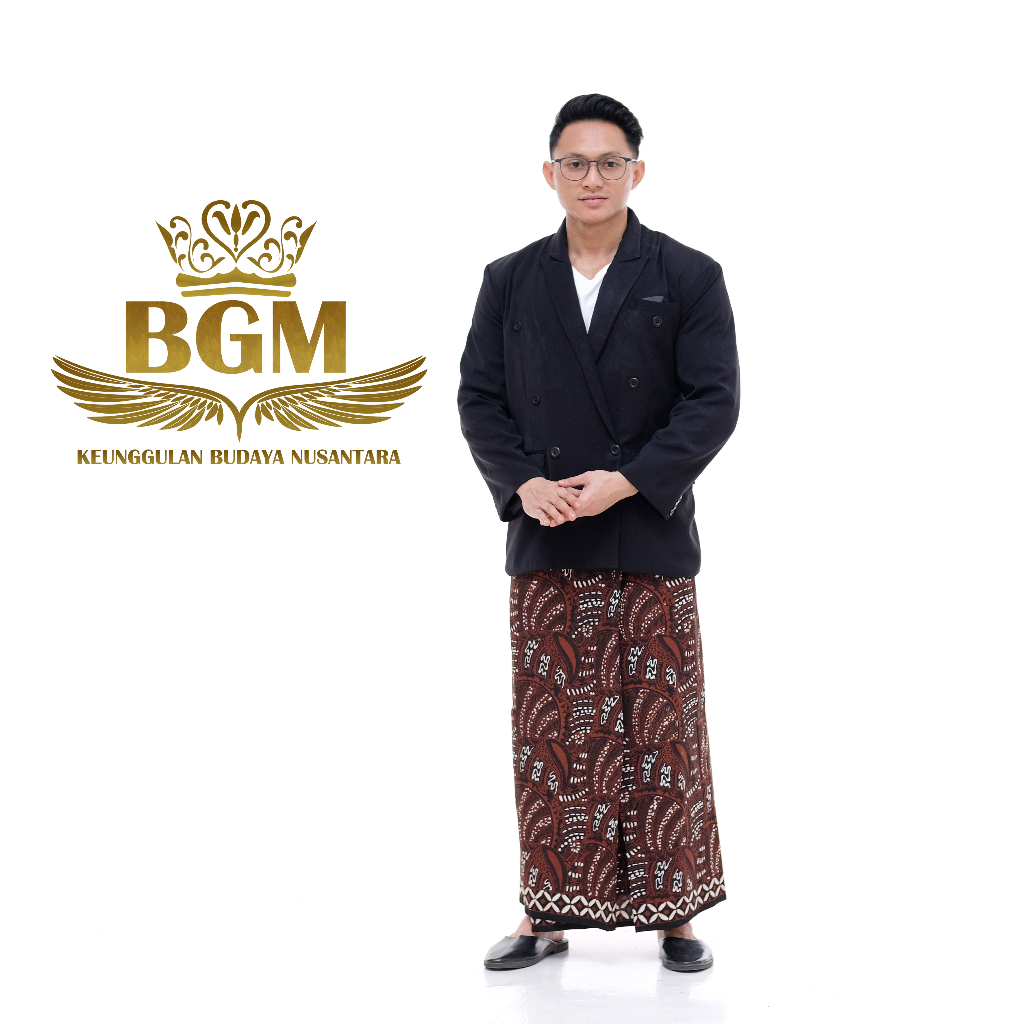 BGM Sarung Pria Dewasa Premium Original Exclusive Kain Batik Cap Sogan Tulis Lar Gurda Lasem Asli Pe