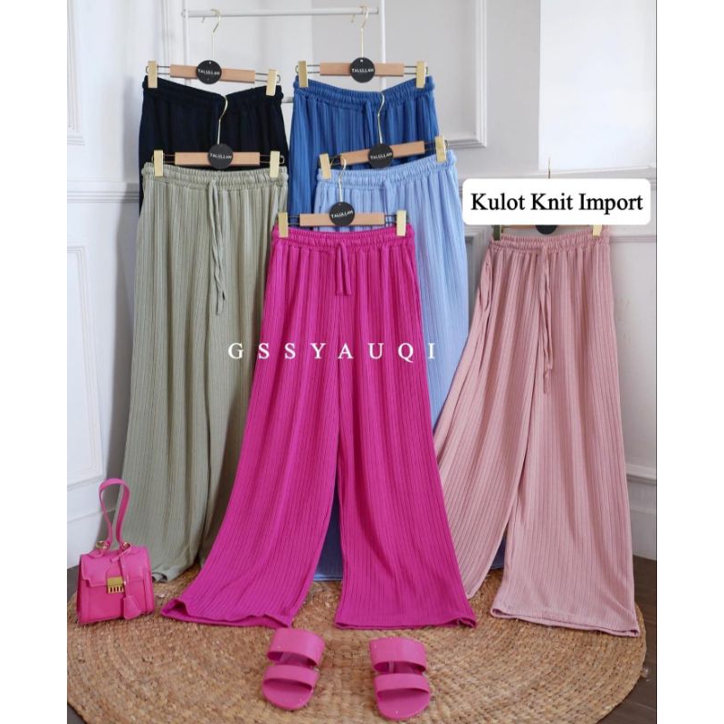 Kulot knit tali serut celana kulot knit tali serut kulot knit daily max BB 85kg