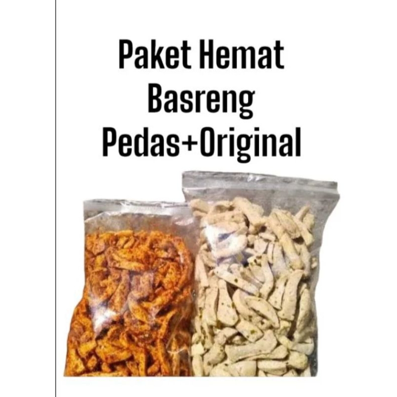 

Paket Hemat Basreng Stik Basreng Bulat Pedas+Original Daun Jeruk 250gram + 250gram
