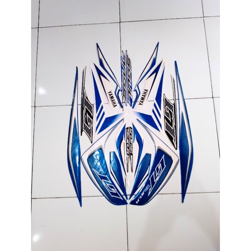 striping motor,stiker motor yamaha Mio soul GT 2014 biru