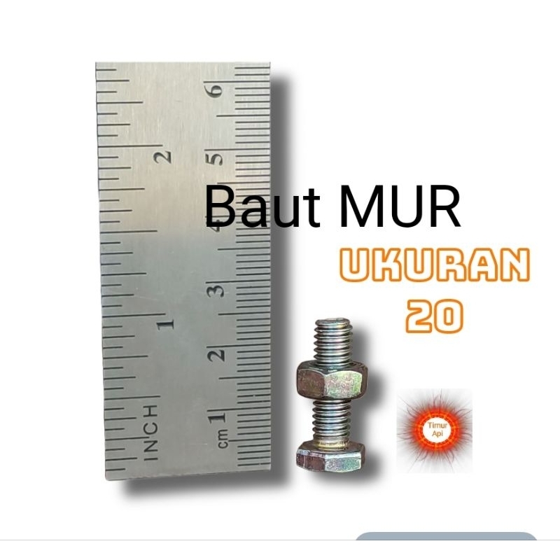 Baut Mur 8x15 8x20 8x25 8x30 8x40 8x50