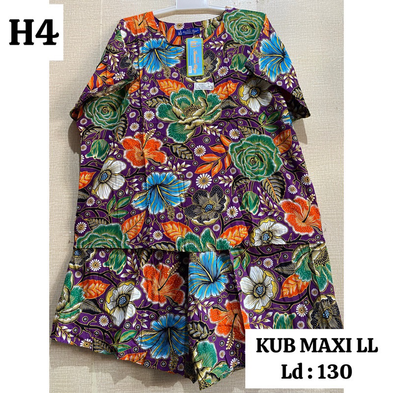 COD Stelan Kulot Jumbo LD.130 Baby Doll Asli Kencana Ungu Label Biru Maxi LL - Baju Tidur Santai Ken