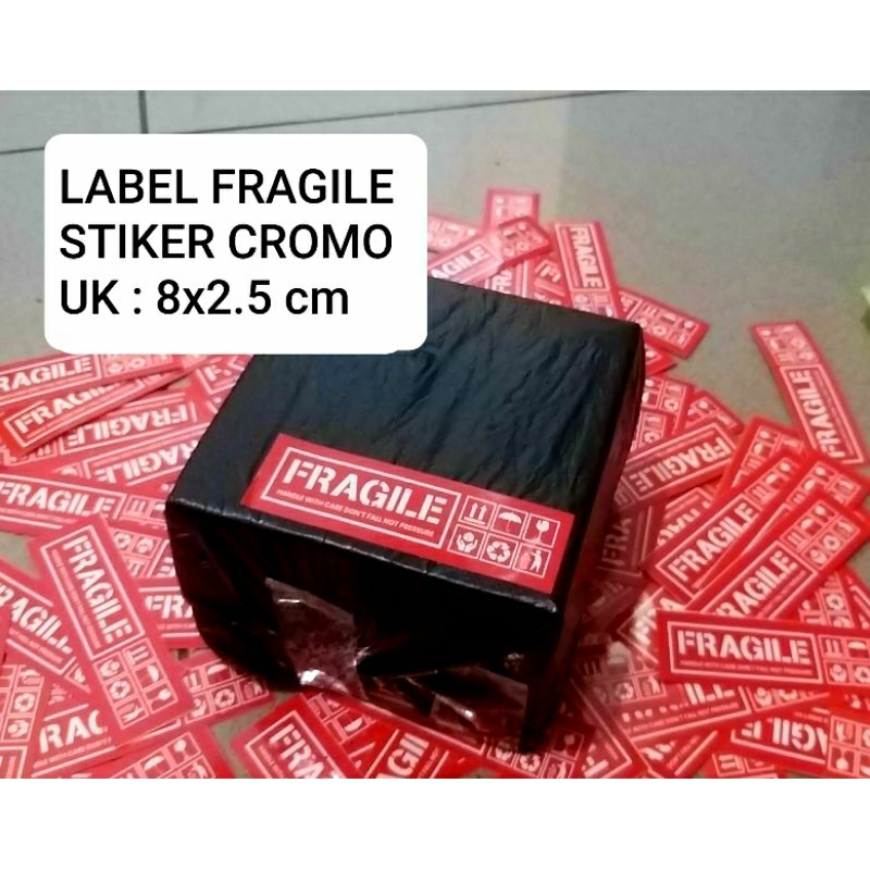 

Sticker Fragile Awas Pecah Jangan dibanting Label Olshop 8x2.5cm - Sticker Cromo - Ready Stock