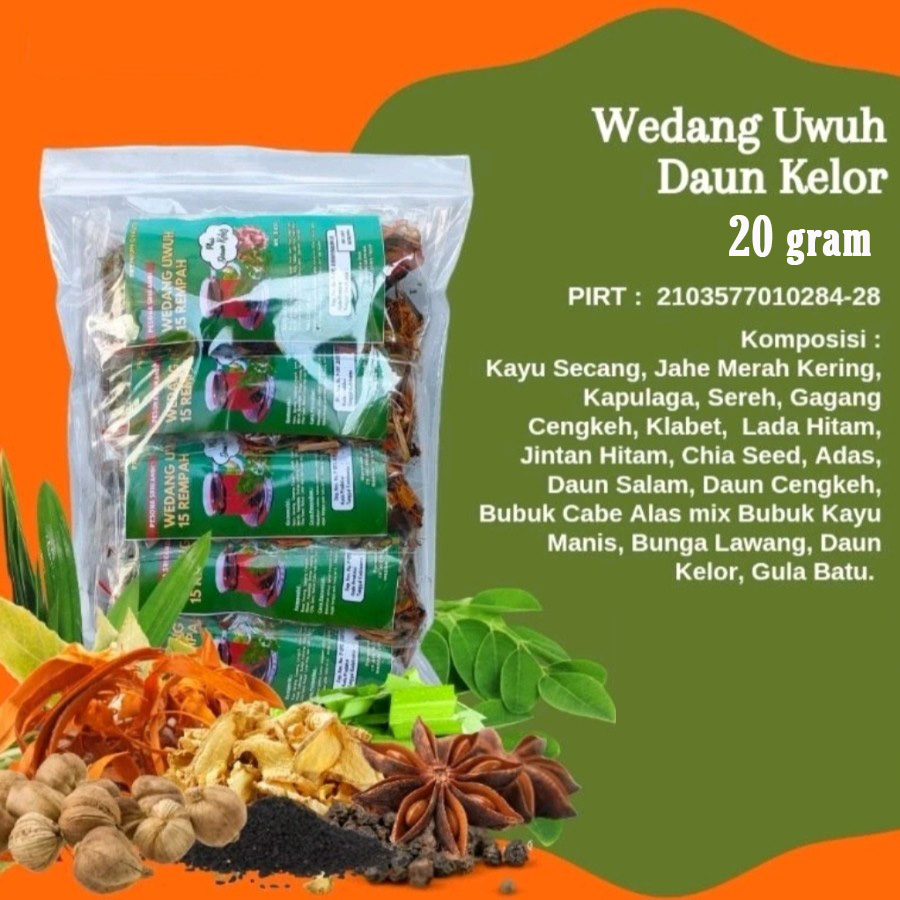 

Wedang Uwuh Daun Kelor 15 Rempah Premium 30 gr