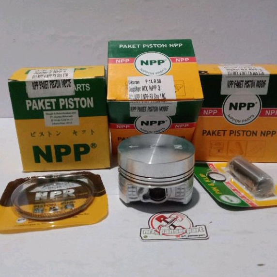 NPP3//PISTON KIT PEN 14 MM/SEHER SET RING BORE UP SIZE 57/57,5/58 MM YAMAHA VIXION JUPITER MX 135 LE