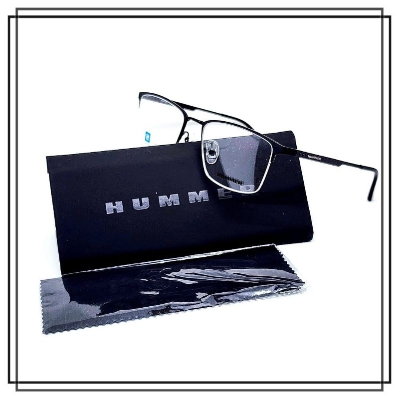 FRAME KACAMATA TITANIUM HUMMER 829 Model Setengah Bingkai Semi Rimless Half Frame Kualitas Premium O