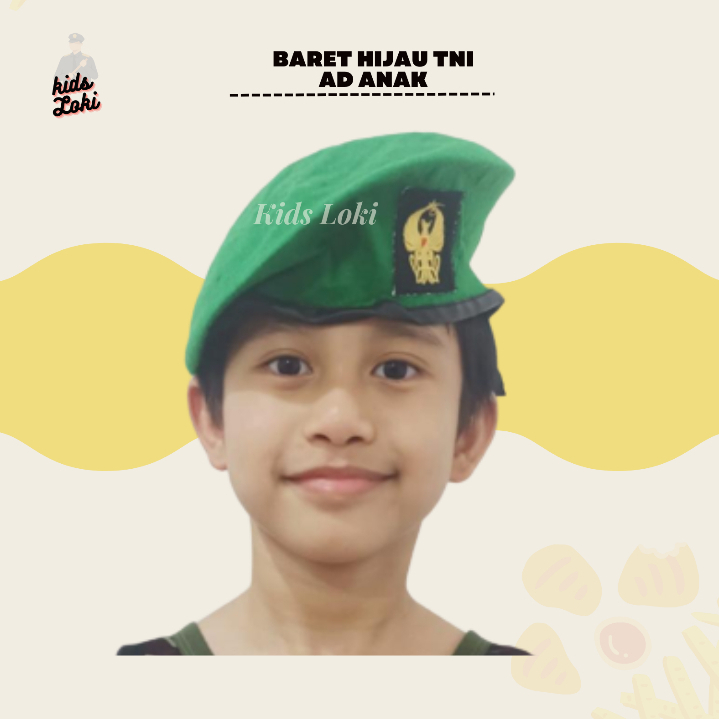 Topi baret tni ad anak topi baret bahan flanel