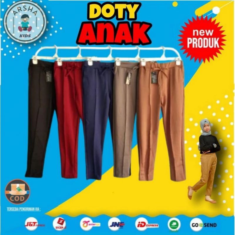 celana doty anak 4-16 tahun celana doty anak perempuan celana scuba panjang celana anak scuba celana