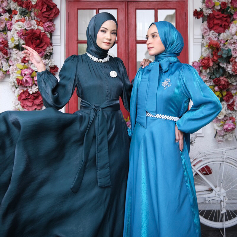 Ounadoutfit BARBIE dress luxury shimer premium / dress kondangan muslim / dress pesta wanita / dress shimer polos