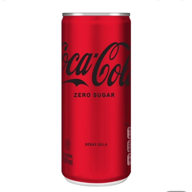 

Coca cola zero sugar minuman soda kaleng 250 ml