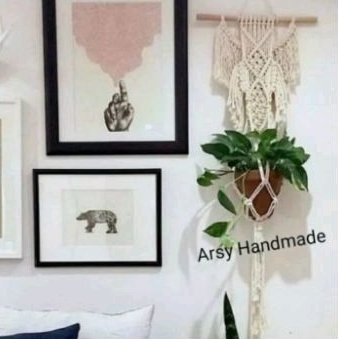 Pot Tali - Pot Tanaman Gantung - Tali Pot Gantung - Gantungan Pot - Hiasan Tanaman