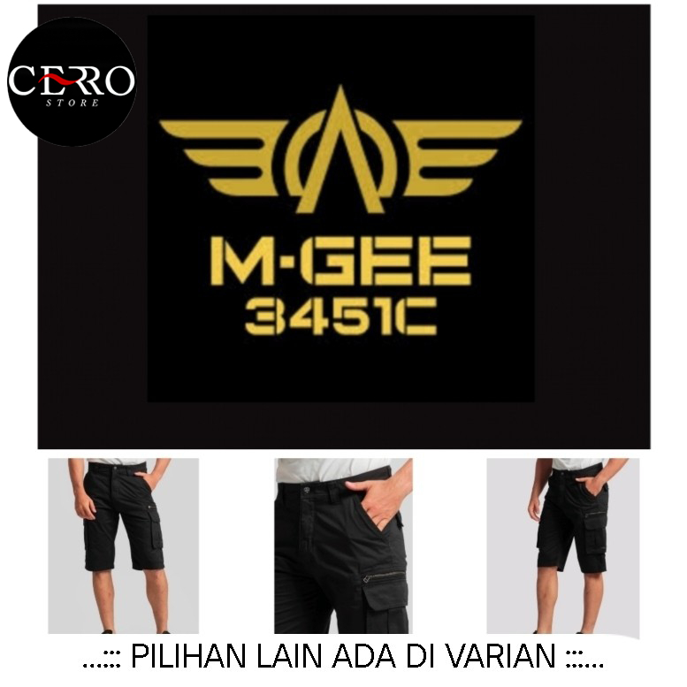 CELANA PENDEK MGEE / CELANA PENDEK CARGO / OUTDOOR / ROUGH - ROUC001 BLACK
