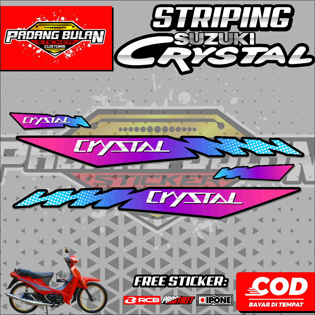 STRIPING VARIASI SUZUKI CRYSTAL  - STICKER LIST MOTOR SUZUKI CRYSTAL