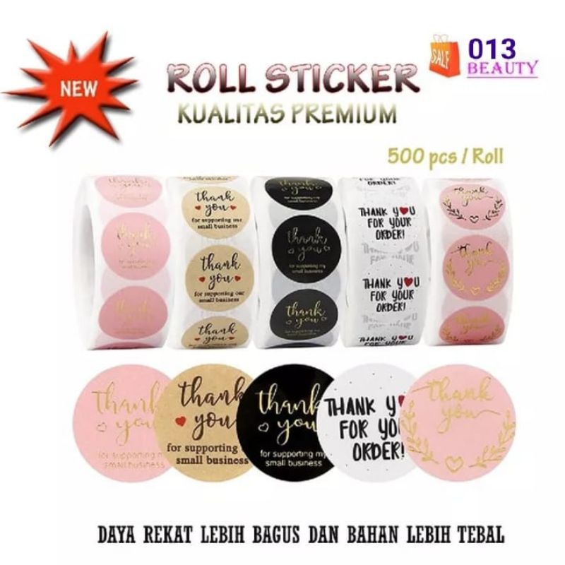 

Stiker Lebel Thank You 1 Roll 500 pcs