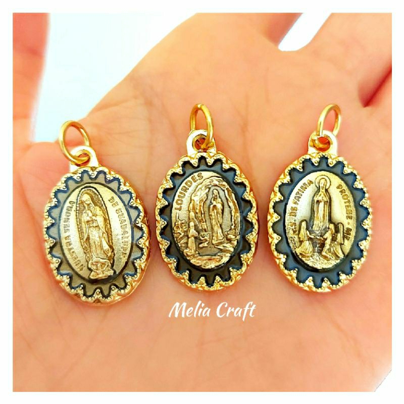 Medali Liontin Maria Fatima, Guadalupe, Lourdes - Our Lady of Fatima, Guadalupe, Lourdes Medal - Mad