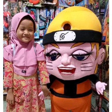 badut Mampang Naruto,kostum badut, full set kepala+baju+sepatu