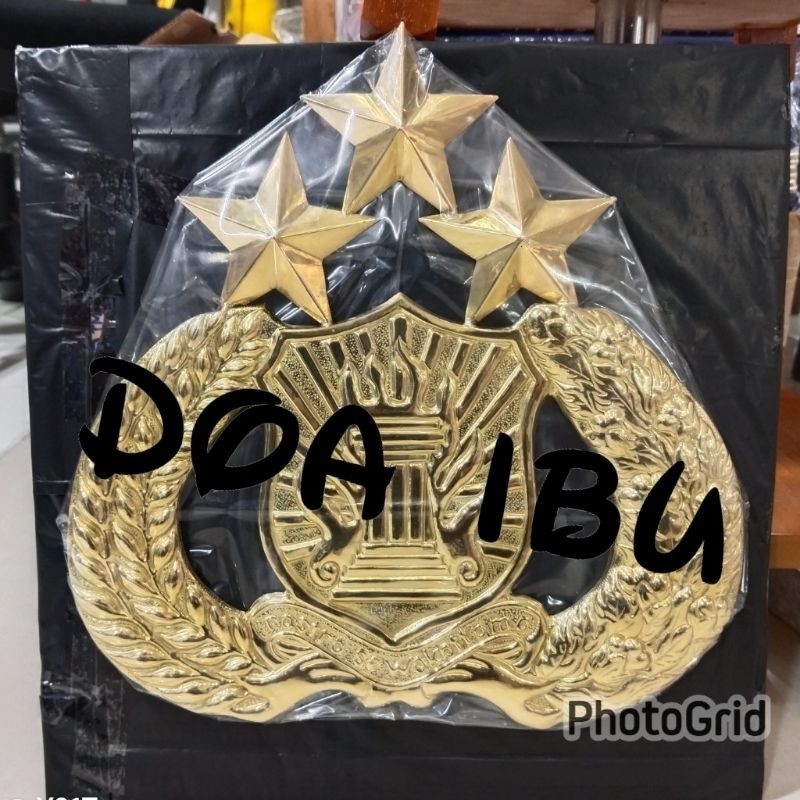 

best seller plat logo kuningan logo POLISI/TRI BRATA ukuran 30cm