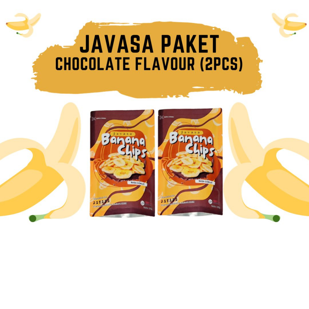 

Keripik Pisang Javasa Banana Chips Chocolate Paket 2 Pcs - Keripik Pisang Bumbu Tabur dan Renyah