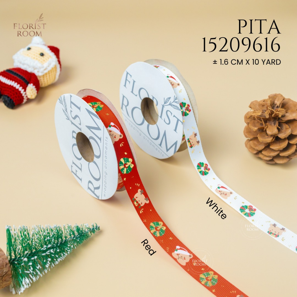 

Christmas Ribbon Pita Natal Kode = 15209616 - Hiasan kado Hampers DIY