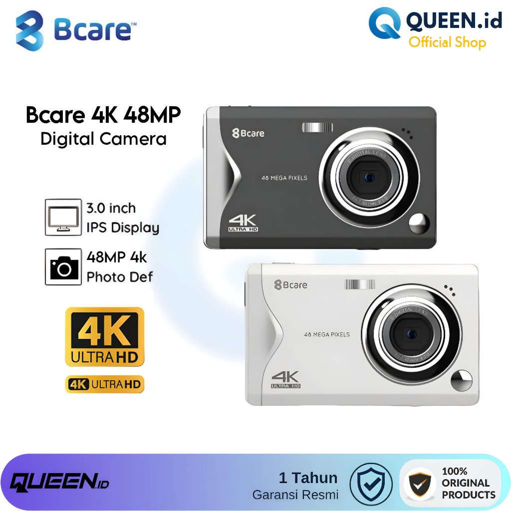 Bcare Mirrorless Digital Camera 48MP - Digital Kamera Pocket 4K 48 MP