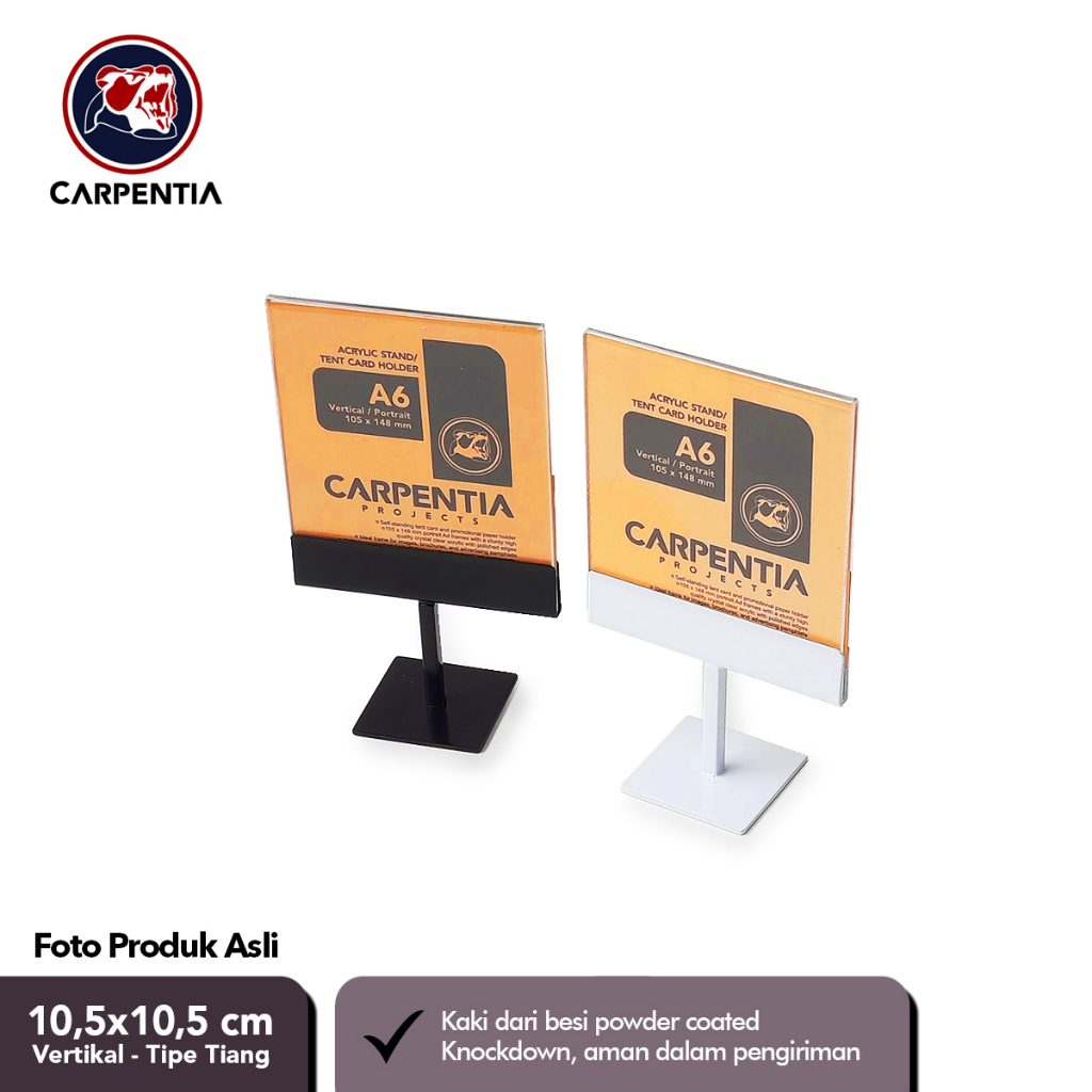 

Carpentia COVE Stand Akrilik Besi / Tiang Persegi 10,5x10,5 cm / Nomor Meja