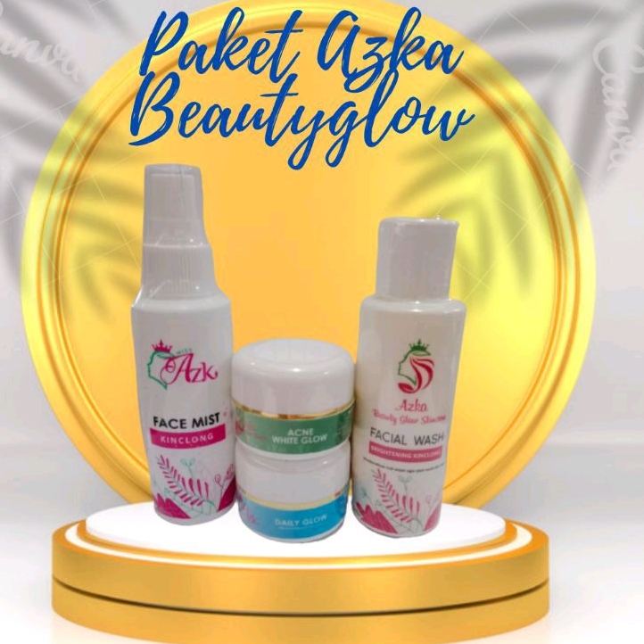 (COD) PAKET ACNE WHITE GLOW AZKA BEAUTY GLOW SKINCARE