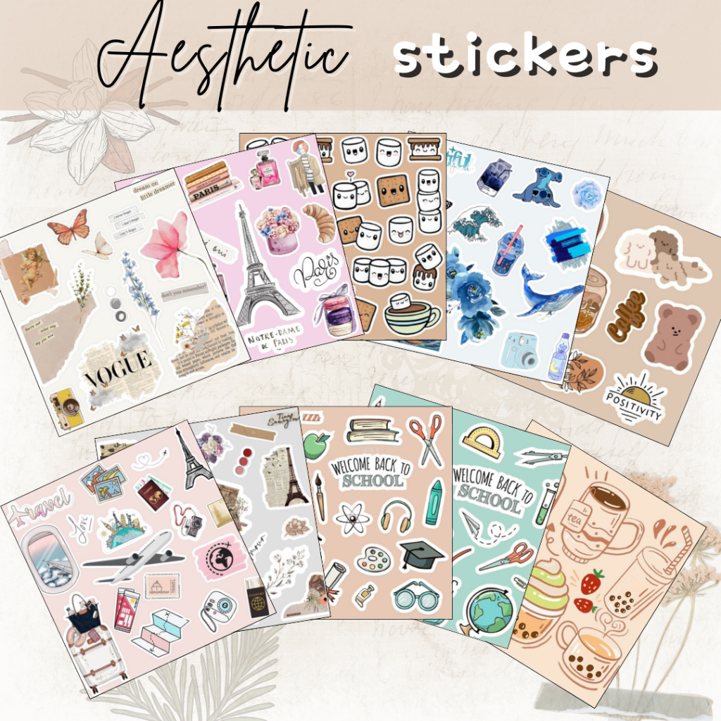 

STICKER MINI AESTHETIC Tumblr Casing HP Journaling Deco