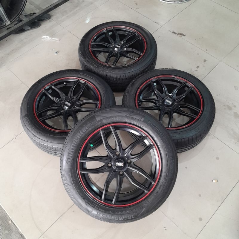 Velg Bekas Mobil Murah HSR YAMI Ring 15 + Ban Cocok Di Mobil Brio Agya Sigra Sirion Dan Datsun