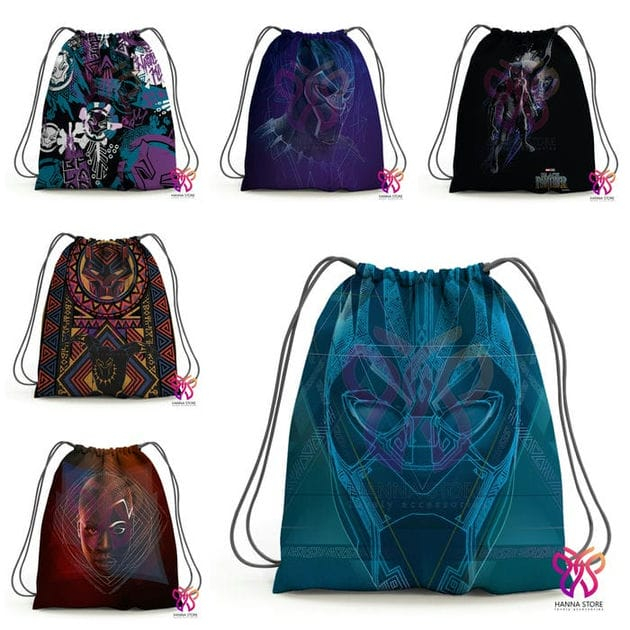 Tas Serut Ransel Sekolah Marvel Black Panther