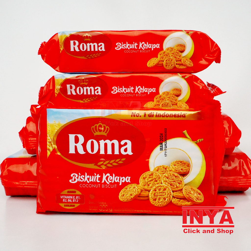 

Roma Biskuit Kelapa 7x300gr Pack - Coconut Biscuit