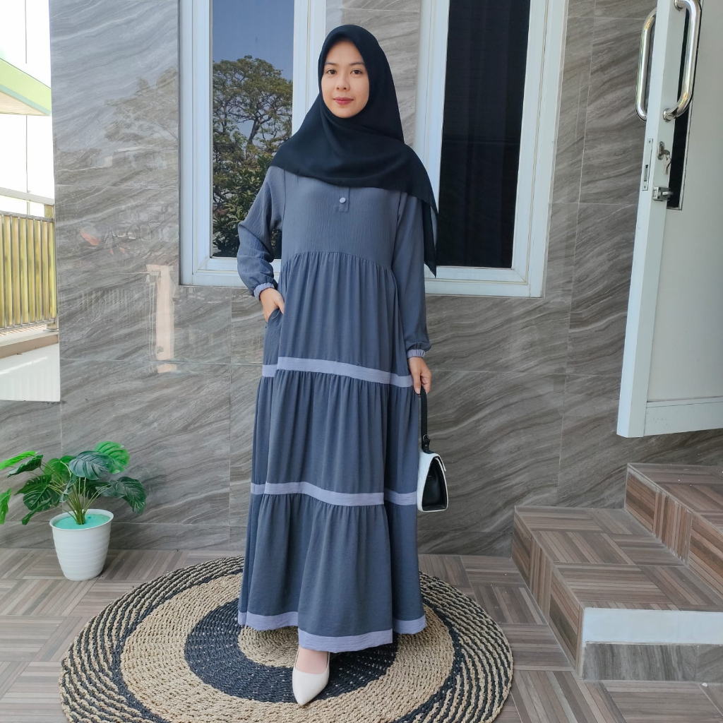 GAMIS PESTA TERBARU Kancing Susun Kombinasi