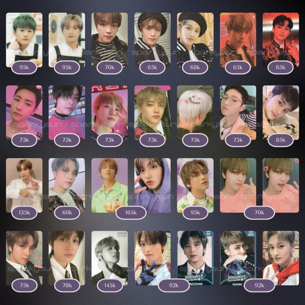 NCT PHOTOCARD (Haechan Mark Jaemin Jisung Renjun Glitch Mode TC In A Dream The Link Mumo Japan Cafe 