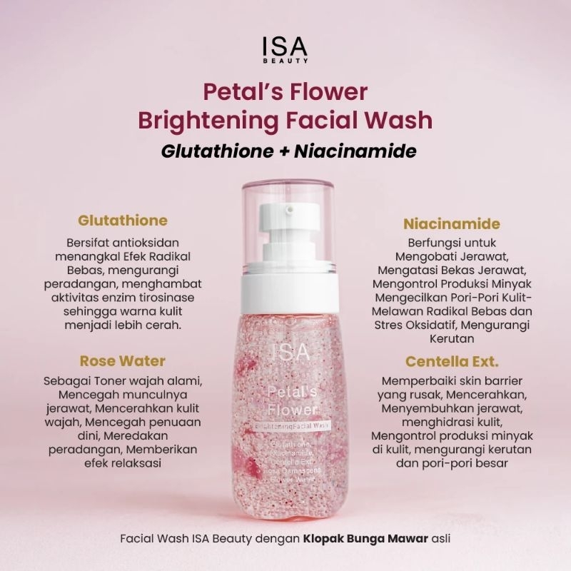 ISA Beauty Brightening Facial Wash Petal's Flower Centella Asiatica 94ml