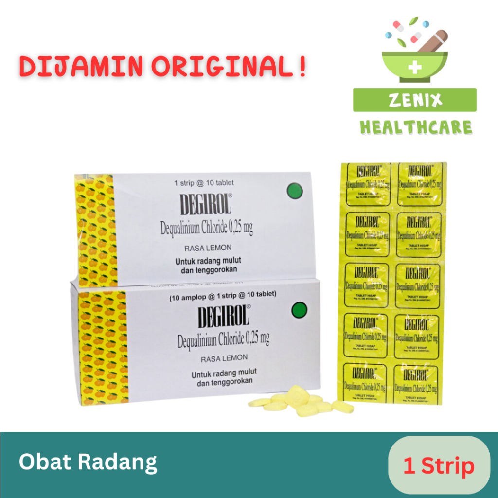 Degirol Obat Radang Hisap 1 Strip 10 Tablet