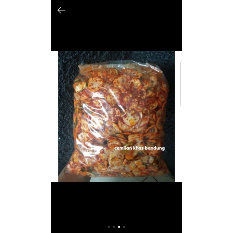 

Seblak kering kemplang seblak kering Extra pedas Daun jeruk