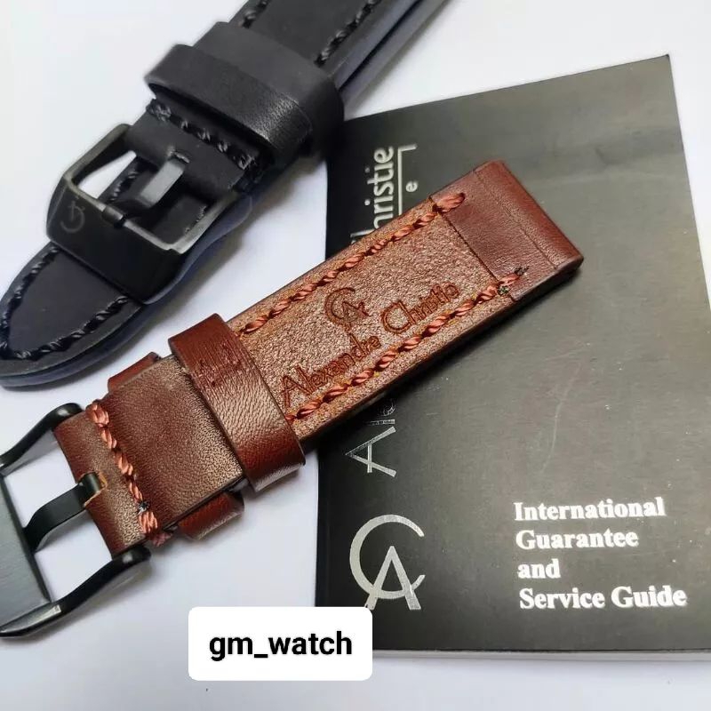 Strap Tali Kulit Jam Tangan Alexandre Christie Premium Original Tali Jam Tangan Alexandre Christie L