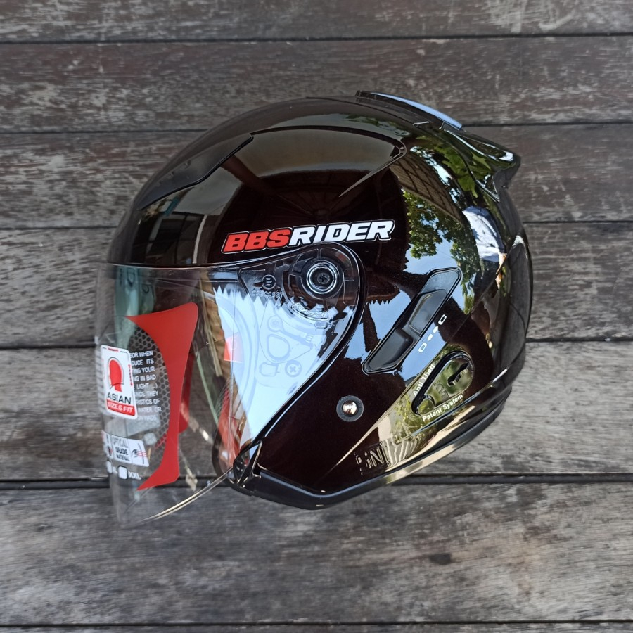 Helm KYT Galaxy Flat R Black Glossy