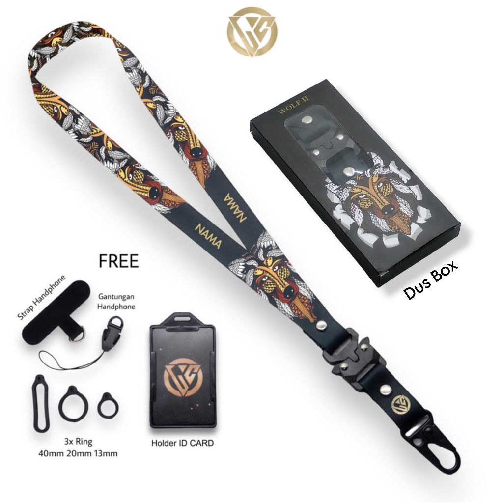 

Lanyard Craft Custom Nama Special Edition Wolf Series V2