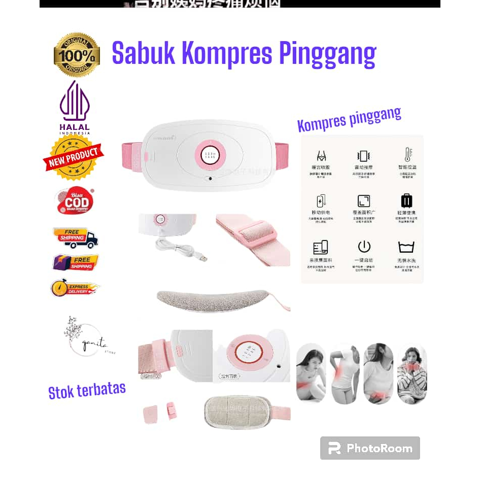 Pinggang Pijat Bantalan Pemanas Listrik Relief Punggung atau Sabuk Sakit Pinggang Dismenore Relief P