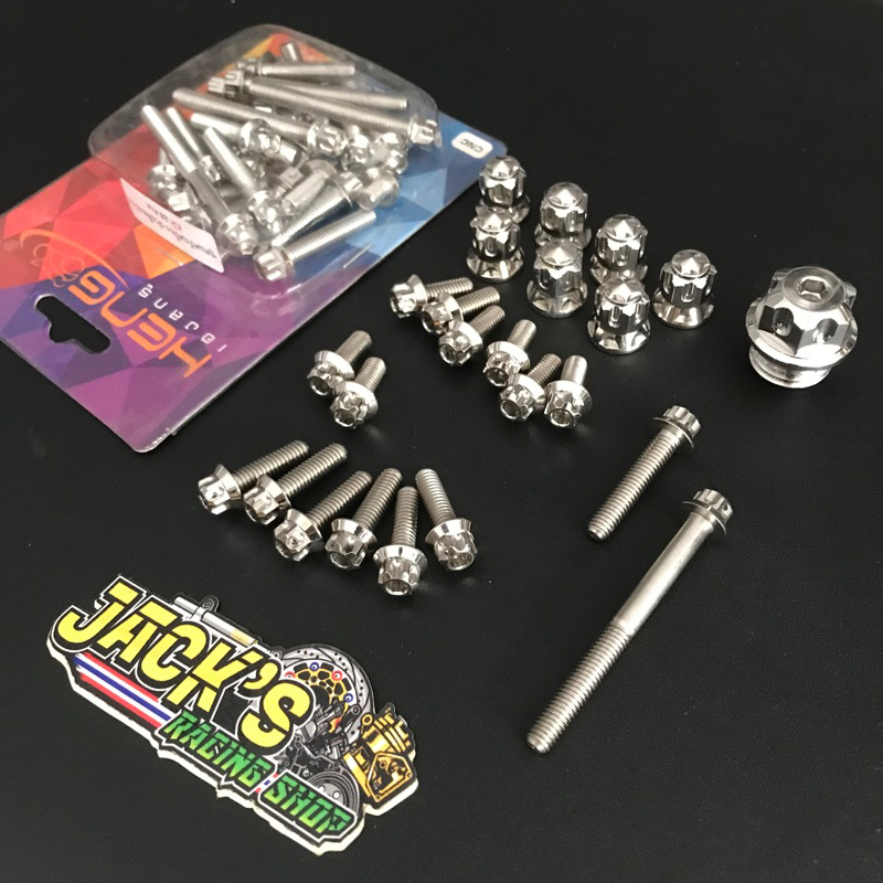 baut bak mesin ninja r ninja rr baut blok mesin ninja r ninja rr paketan baut mesin titanium baut ti